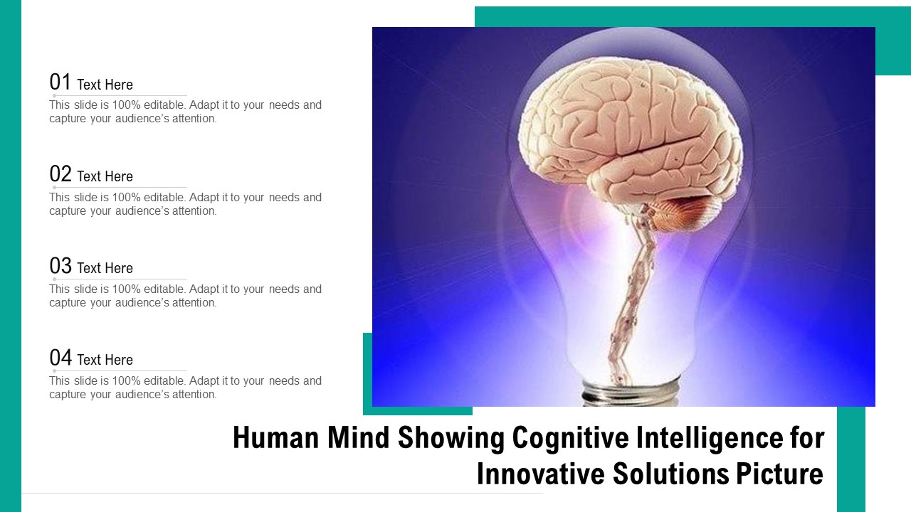 Human Mind Showing Cognitive Intelligence For Innovative Solutions Picture Ppt PowerPoint Presentation File Designs Download PDF