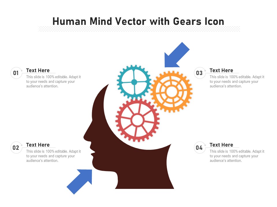 Human Mind Vector With Gears Icon Ppt PowerPoint Presentation Ideas Maker PDF