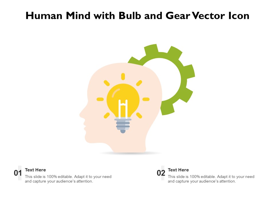 Human Mind With Bulb And Gear Vector Icon Ppt PowerPoint Presentation Infographics Graphic Tips PDF