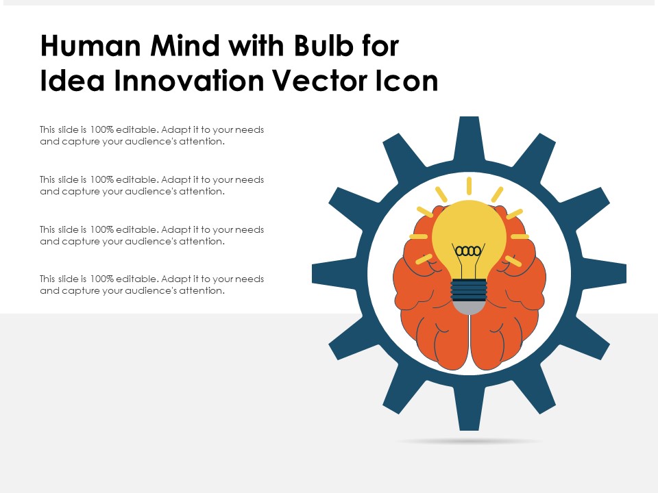 Human Mind With Bulb For Idea Innovation Vector Icon Ppt PowerPoint Presentation Infographic Template Clipart Images PDF
