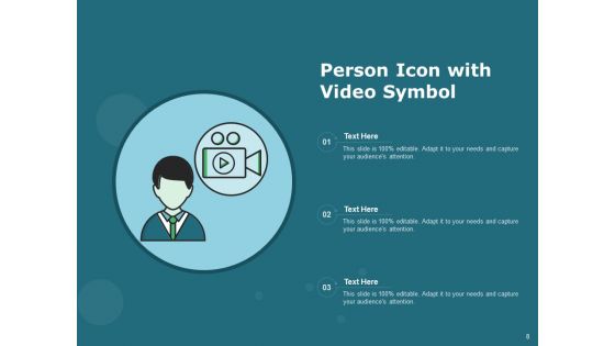 Human Symbol Circular Outline Magnifying Glass Mail Symbol Ppt PowerPoint Presentation Complete Deck