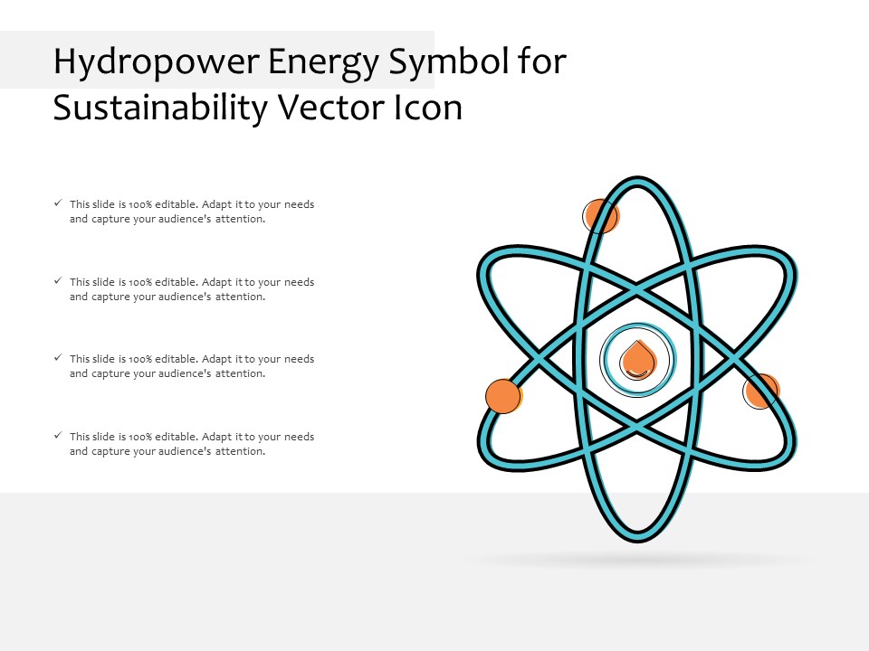 Hydropower Energy Symbol For Sustainability Vector Icon Ppt PowerPoint Presentation File Portrait PDF