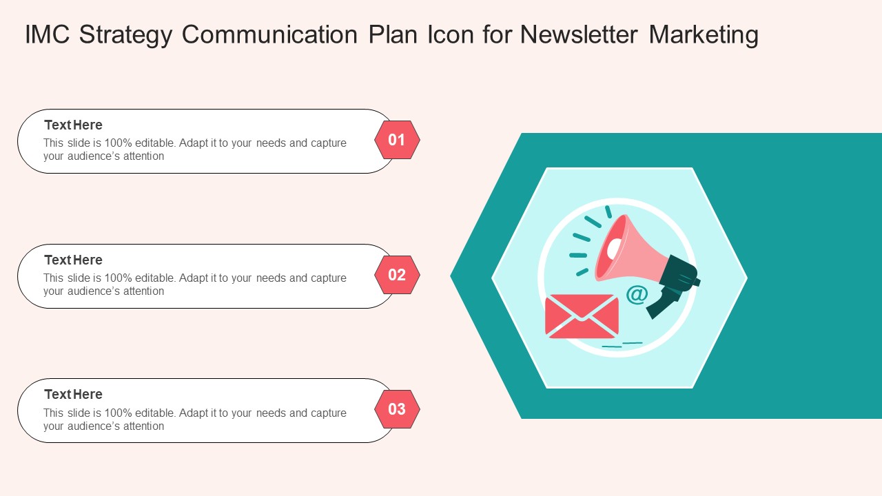 IMC Strategy Communication Plan Icon For Newsletter Marketing Structure PDF