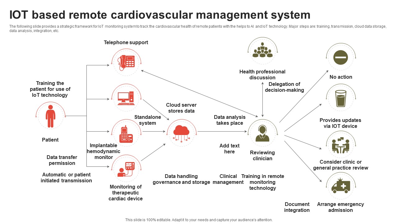 IOT Based Remote Cardiovascular Management System Clipart PDF