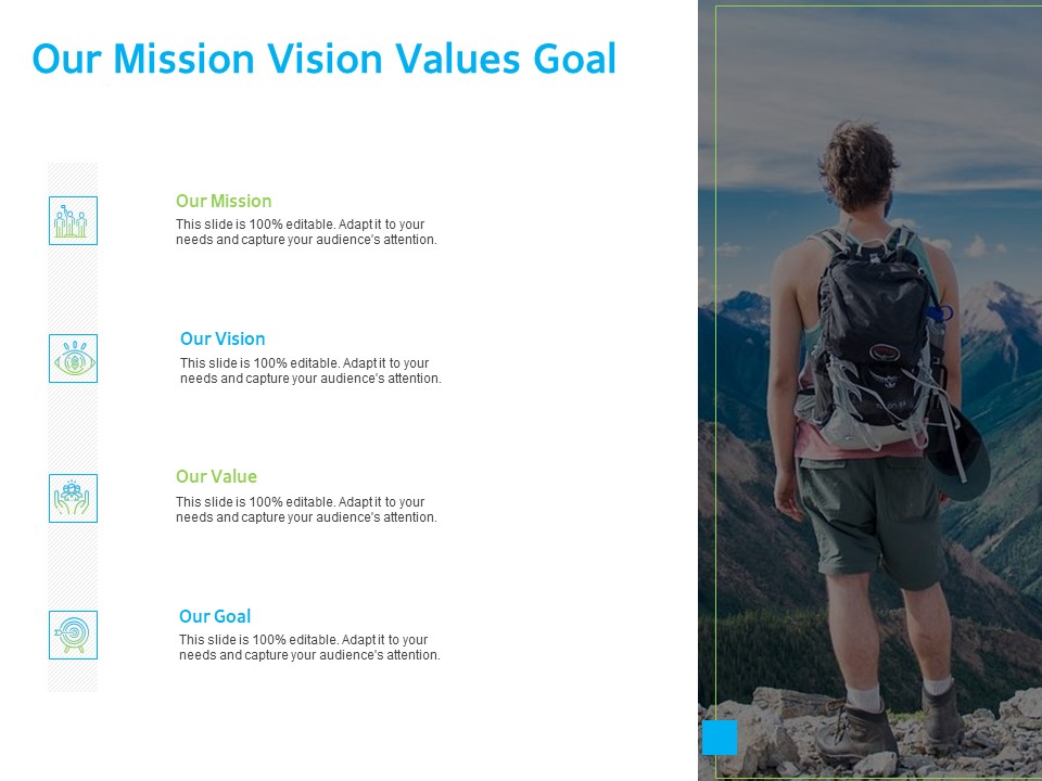 ITIL Knowledge Governance Our Mission Vision Values Goal Ppt PowerPoint Presentation Ideas Picture PDF