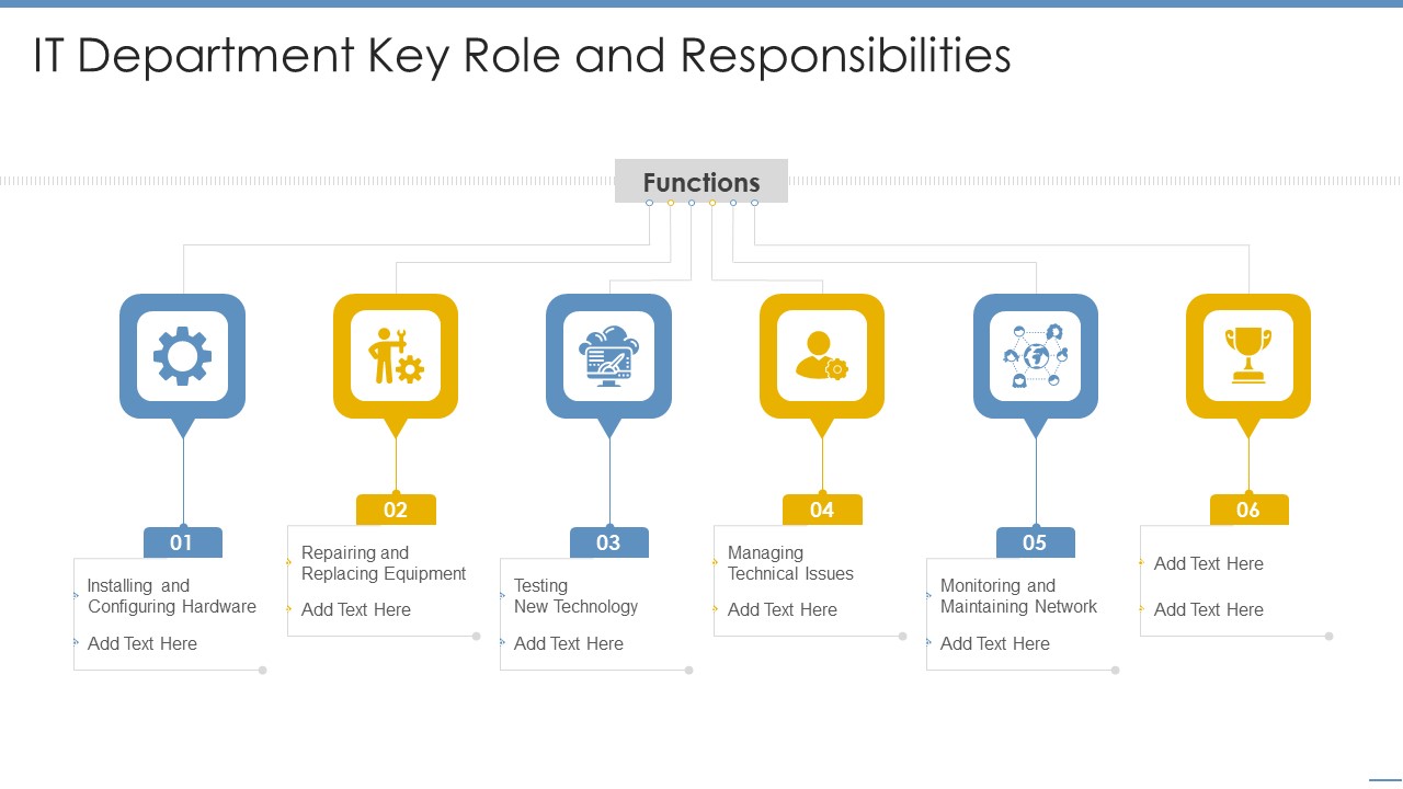 IT Department Key Role And Responsibilities Clipart PDF