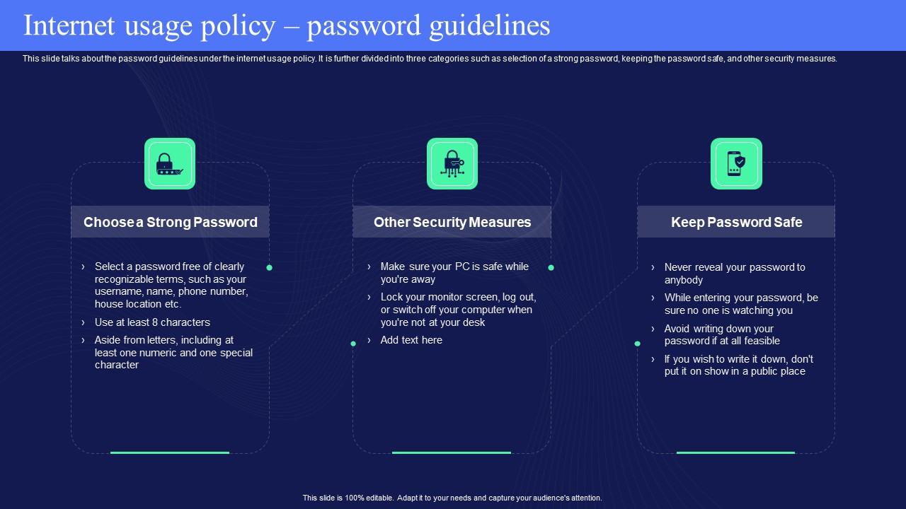 IT Policies And Procedures Internet Usage Policy Password Guidelines Microsoft PDF