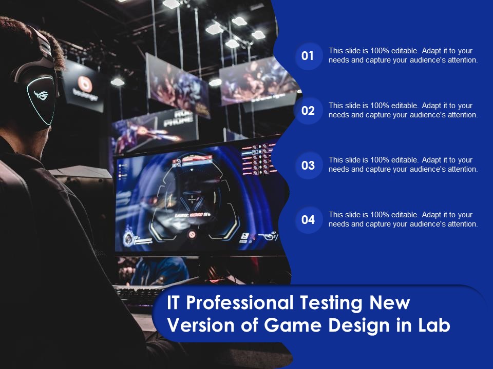 IT Professional Testing New Version Of Game Design In Lab Ppt PowerPoint Presentation Icon Slideshow PDF