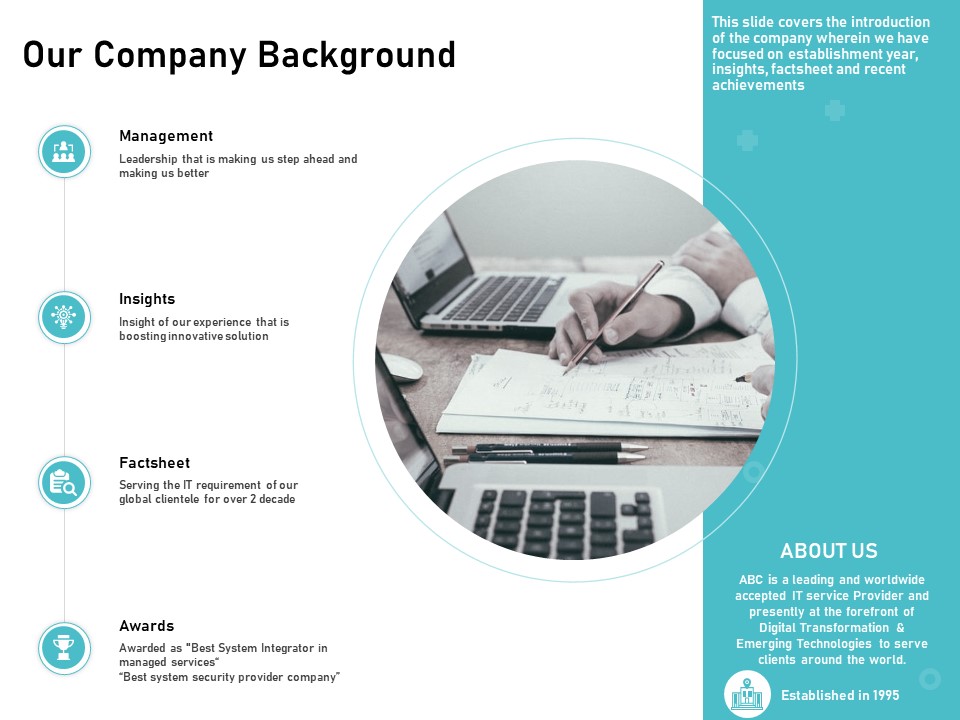 IT Support And Monitoring Services Pricing Our Company Background Ideas PDF