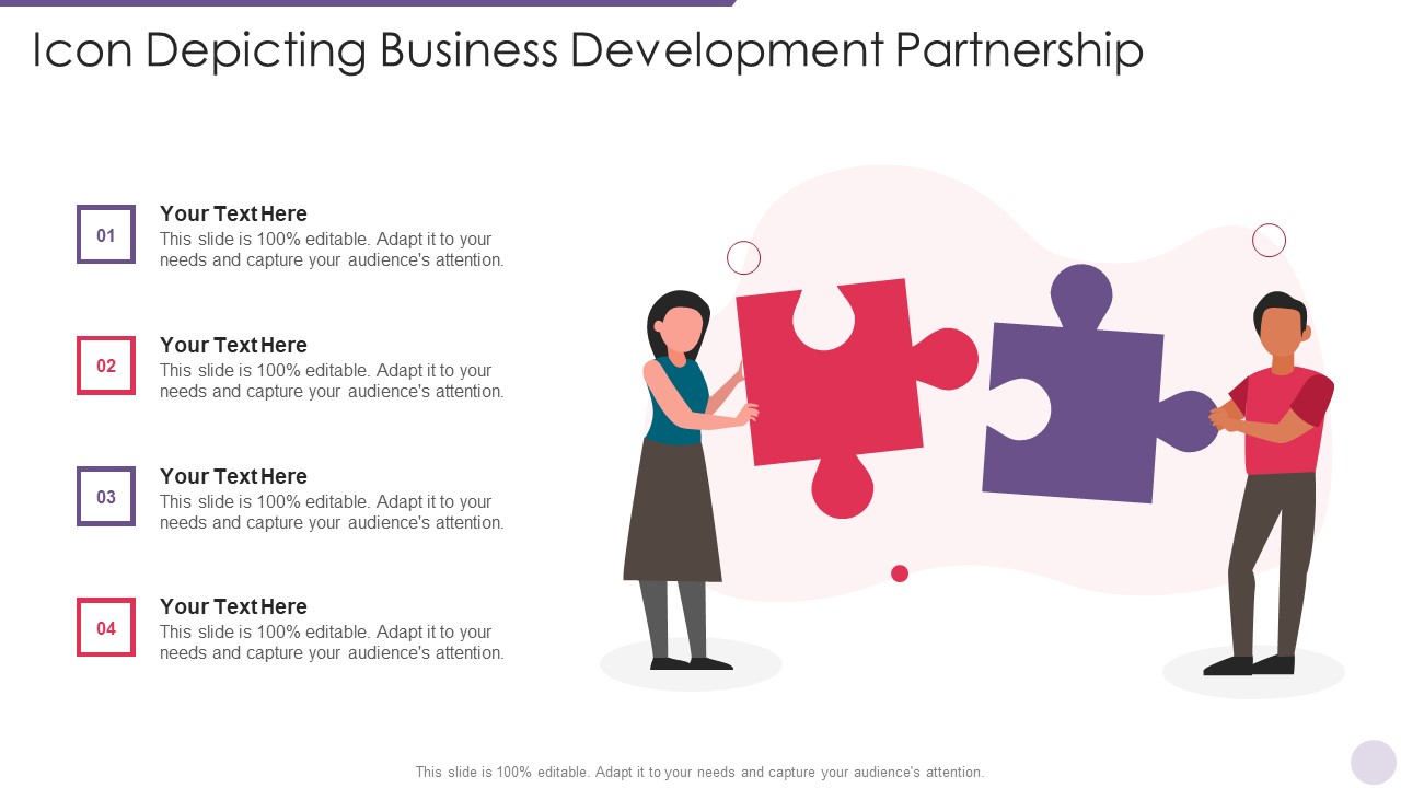 Icon Depicting Business Development Partnership Information PDF
