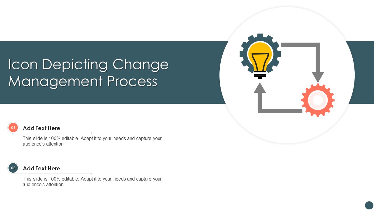Icon Depicting Change Management Process Mockup PDF