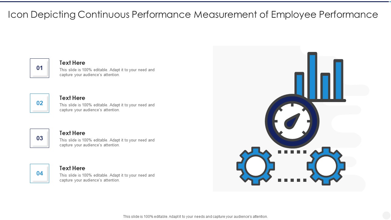 Icon Depicting Continuous Performance Measurement Of Employee Performance Brochure PDF