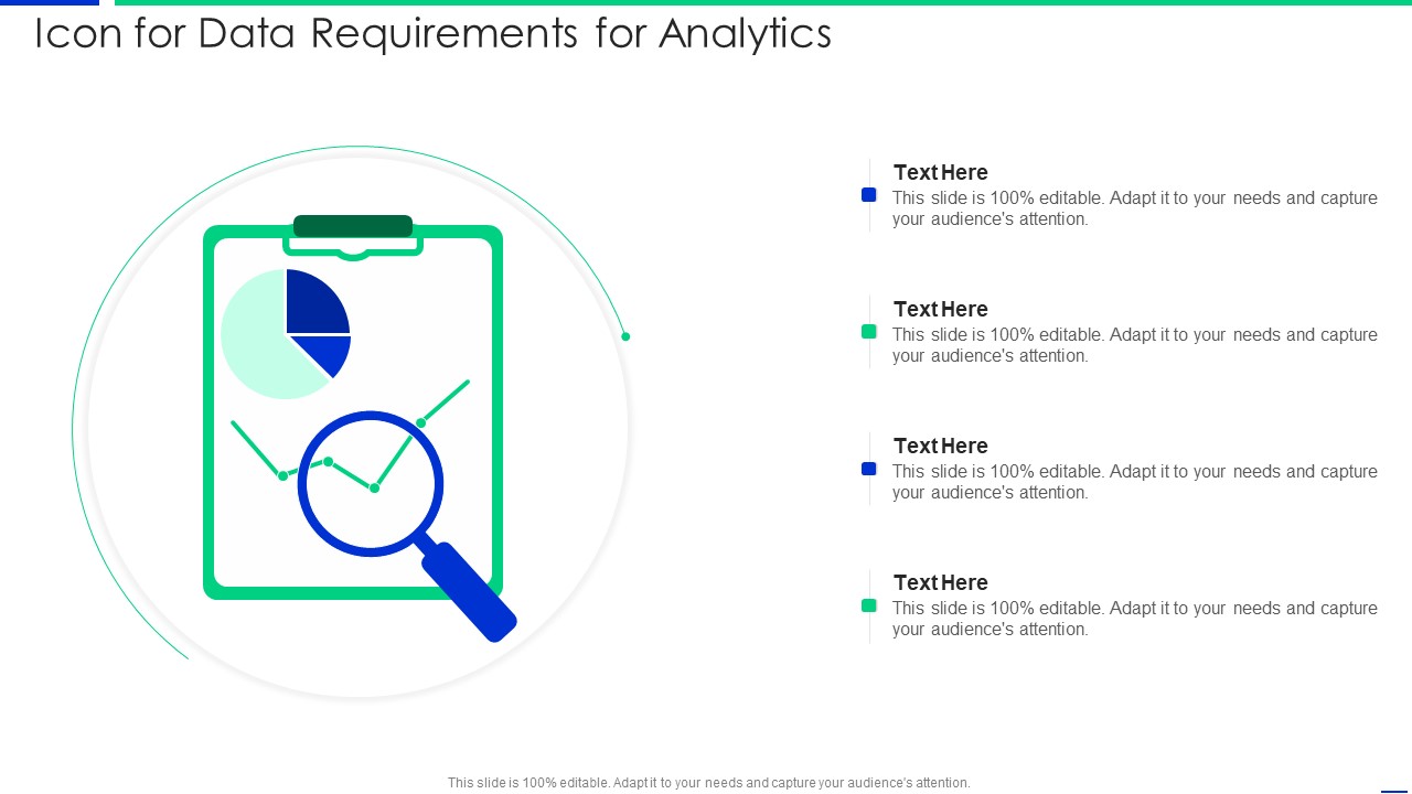 Icon For Data Requirements For Analytics Pictures PDF