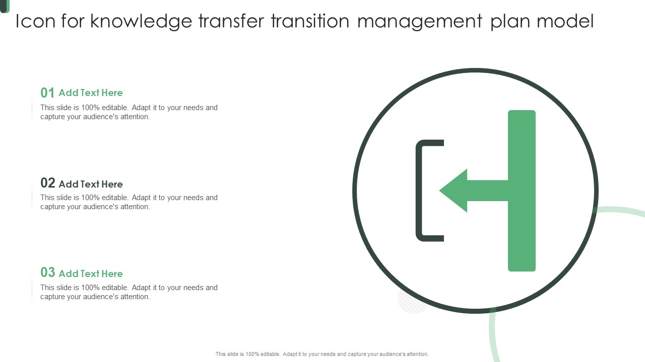 Icon For Knowledge Transfer Transition Management Plan Model Download PDF
