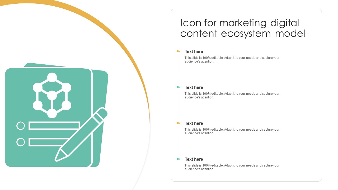 Icon For Marketing Digital Content Ecosystem Model Ppt Model Ideas PDF