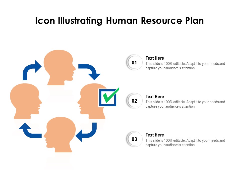 Icon Illustrating Human Resource Plan Ppt PowerPoint Presentation Infographics Smartart PDF