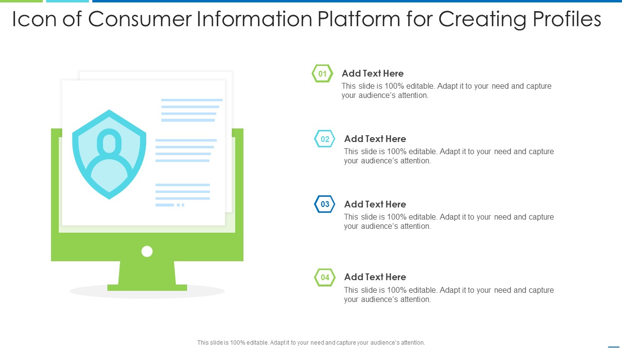 Icon Of Consumer Information Platform For Creating Profiles Icons PDF