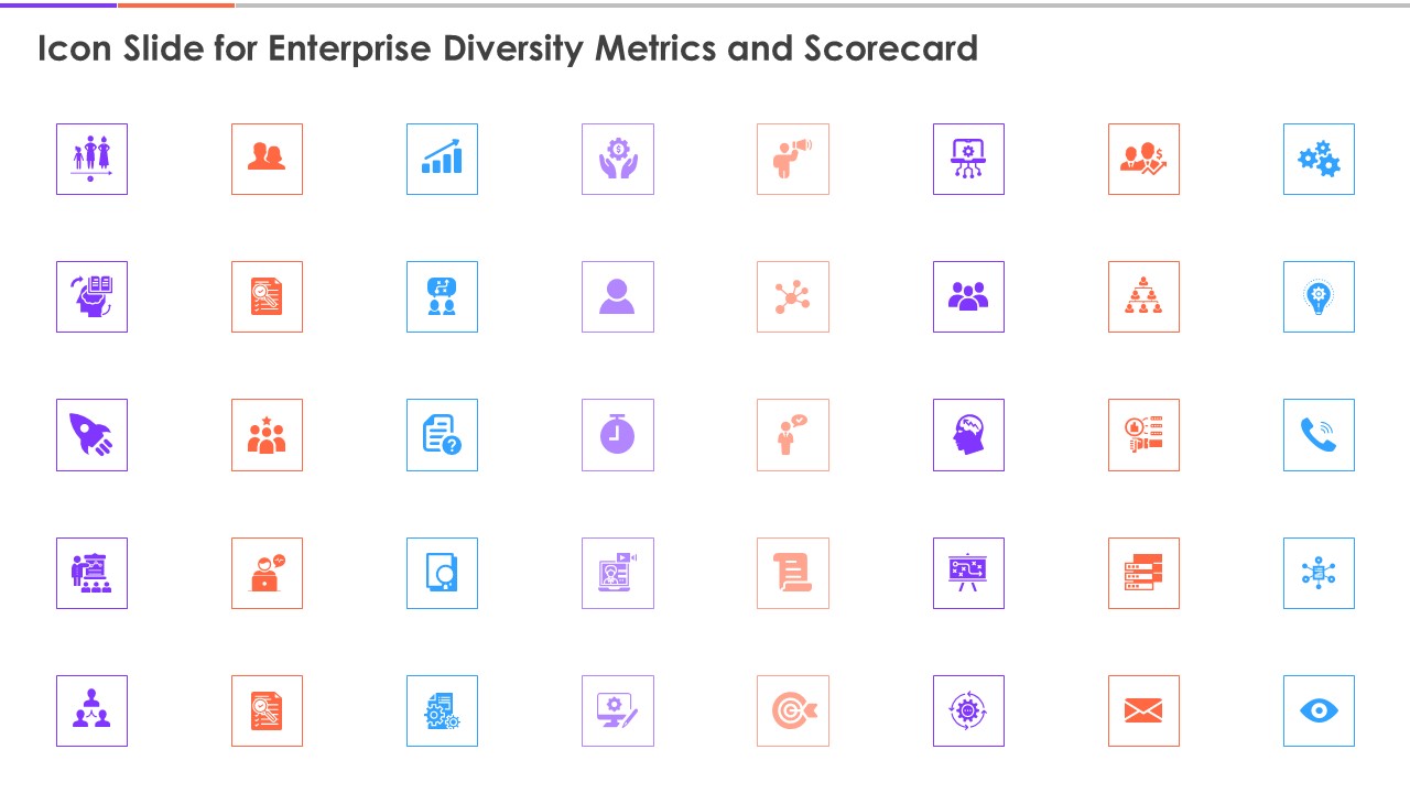 Icon Slide For Enterprise Diversity Metrics And Scorecard Download PDF
