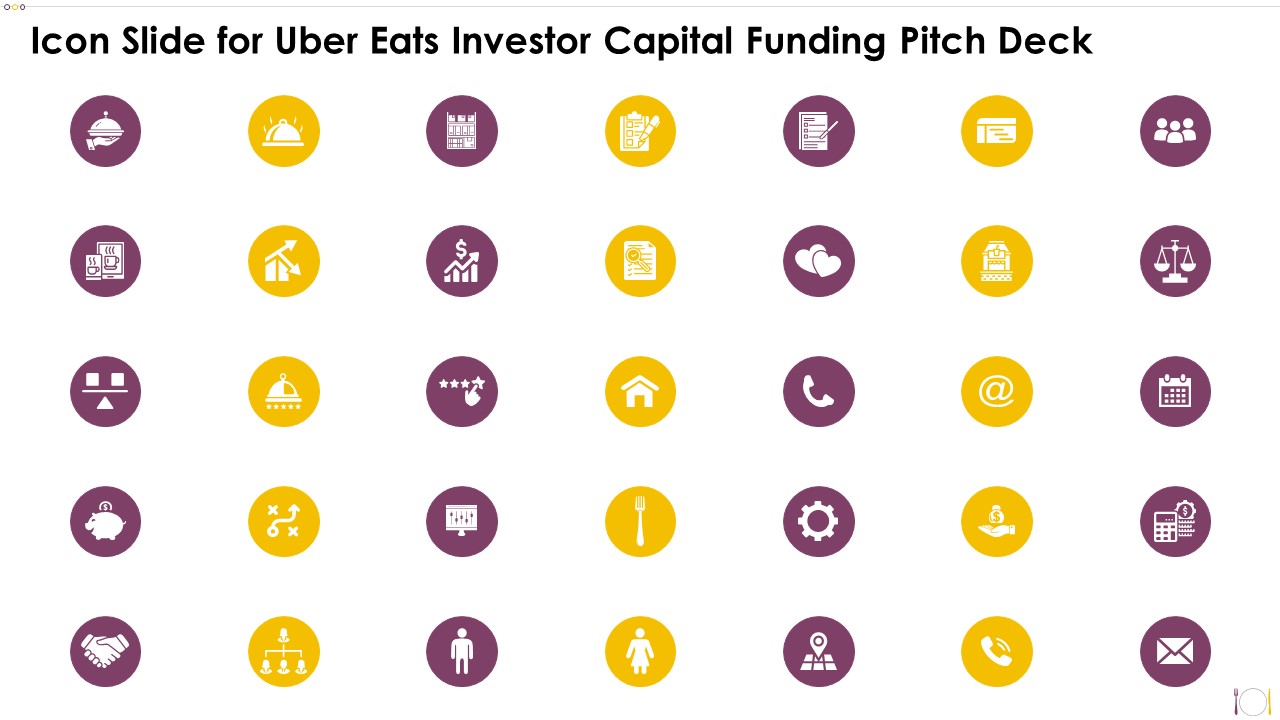 Icon Slide For Uber Eats Investor Capital Funding Pitch Deck Formats PDF
