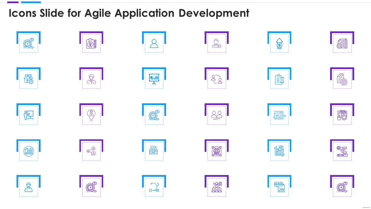 Icons Slide For Agile Application Development Pictures PDF