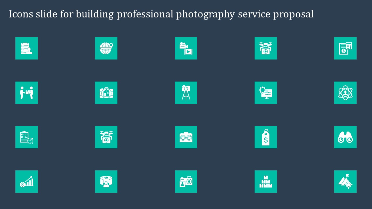 Icons Slide For Building Professional Photography Service Proposal Professional PDF