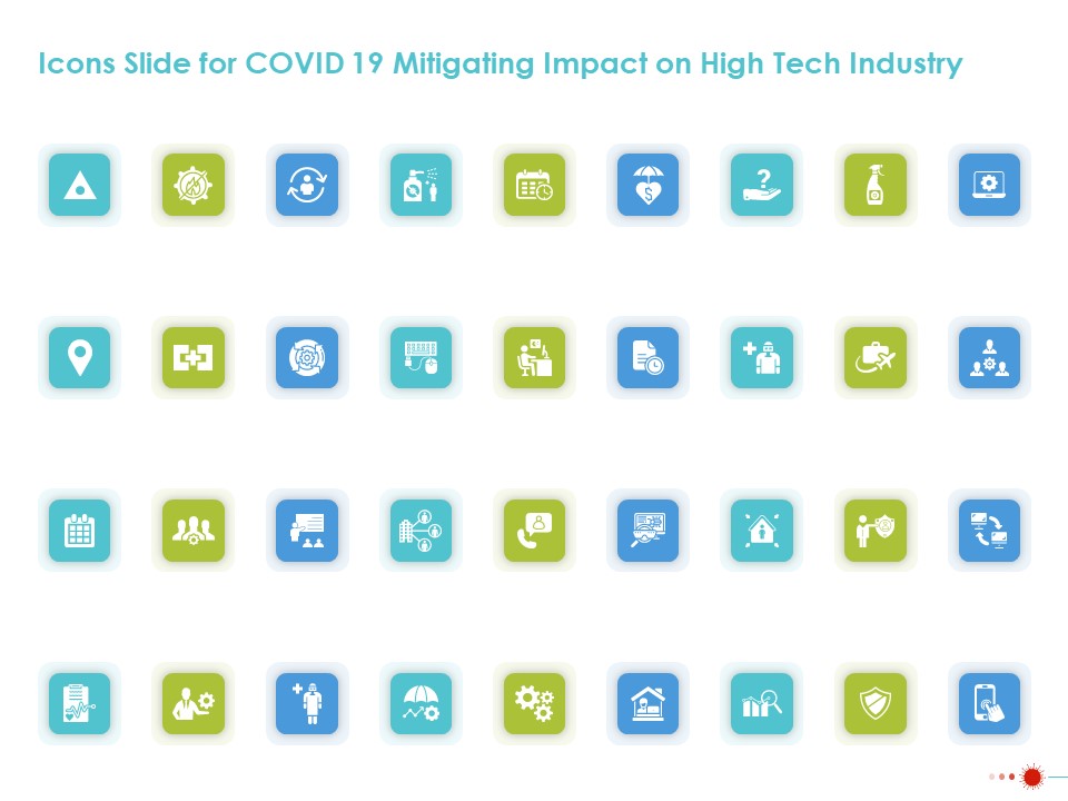 Icons Slide For COVID 19 Mitigating Impact On High Tech Industry Guidelines PDF