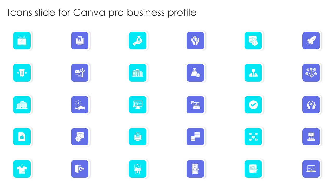 Icons Slide For Canva Pro Business Profile Clipart PDF