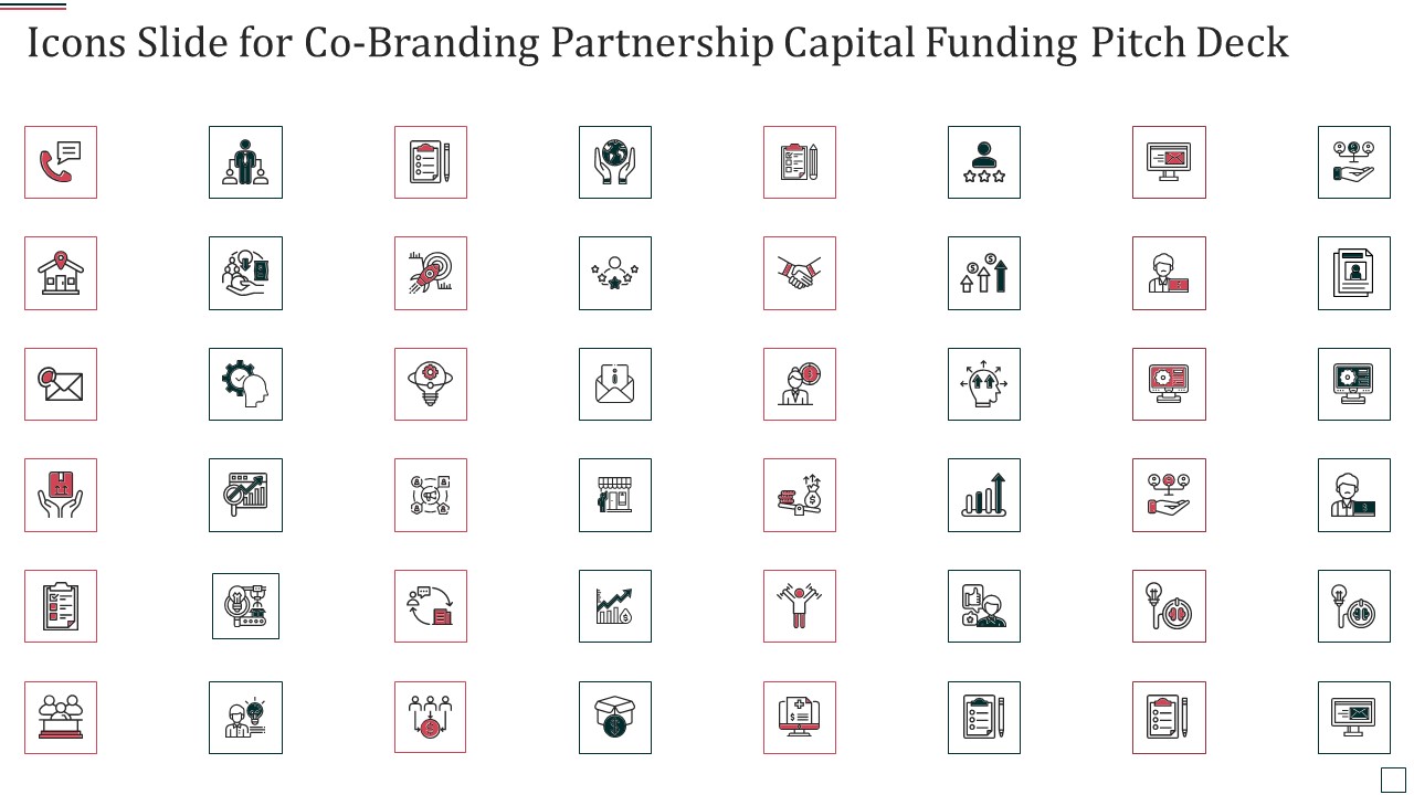Icons Slide For Co Branding Partnership Capital Funding Pitch Deck Rules PDF