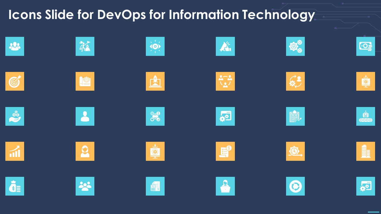 Icons Slide For Devops For Information Technology Ppt Icon Slide PDF