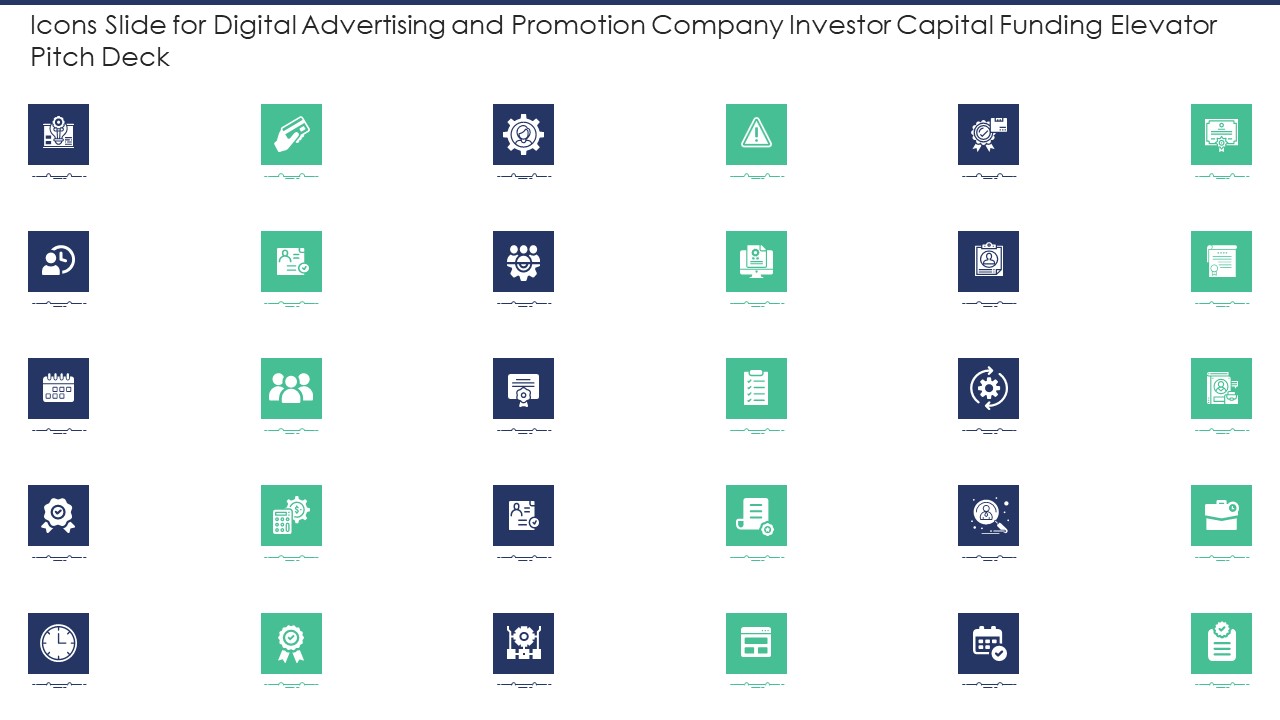 Icons Slide For Digital Advertising And Promotion Company Investor Capital Funding Slides PDF