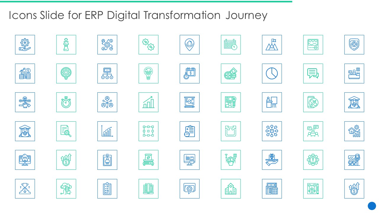 Icons Slide For ERP Digital Transformation Journey Elements PDF