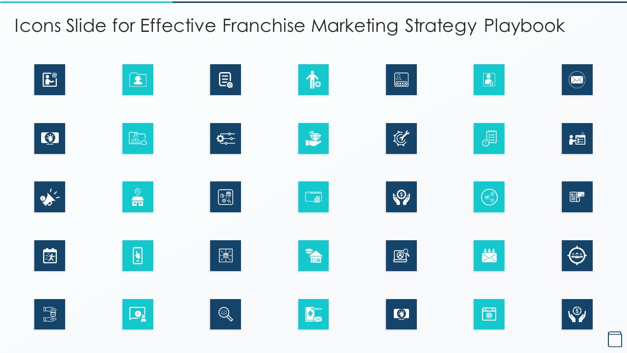 Icons Slide For Effective Franchise Marketing Strategy Playbook Microsoft PDF