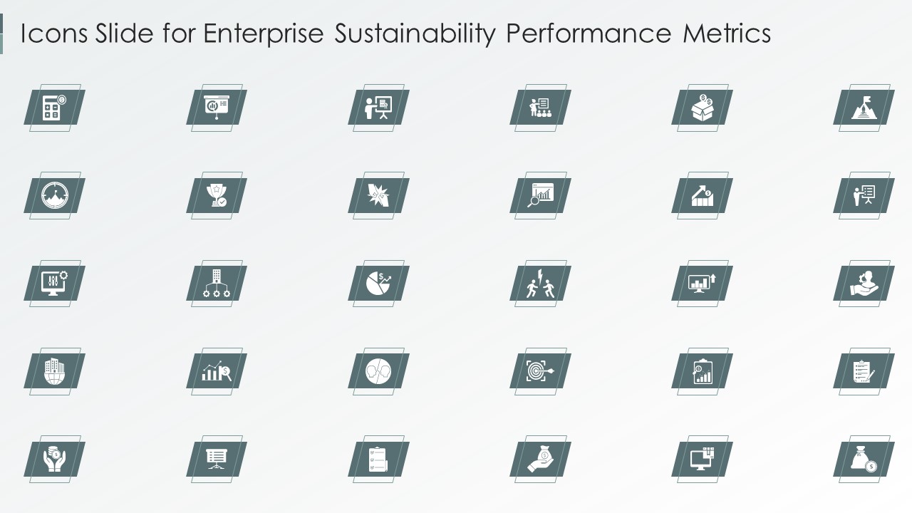 Icons Slide For Enterprise Sustainability Performance Metrics Introduction PDF