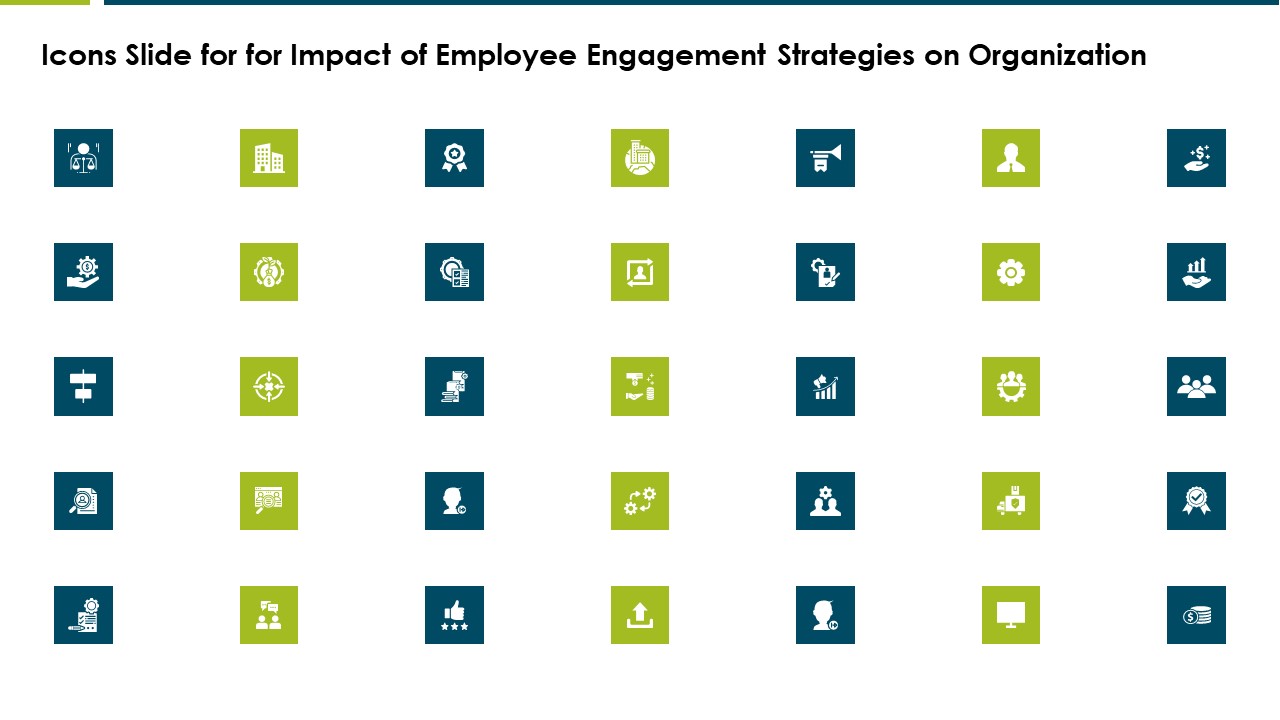 Icons Slide For For Impact Of Employee Engagement Strategies On Organization Designs PDF