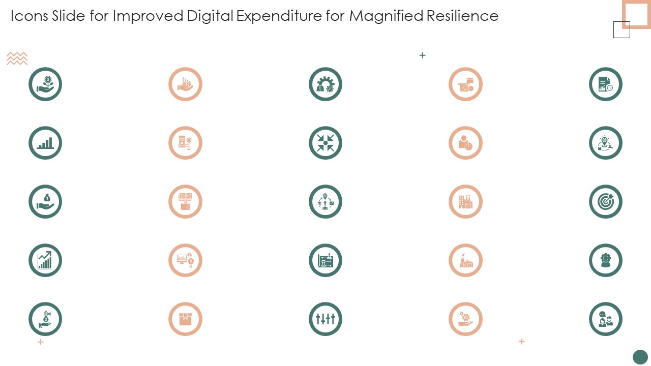 Icons Slide For Improved Digital Expenditure For Magnified Resilience Slides PDF