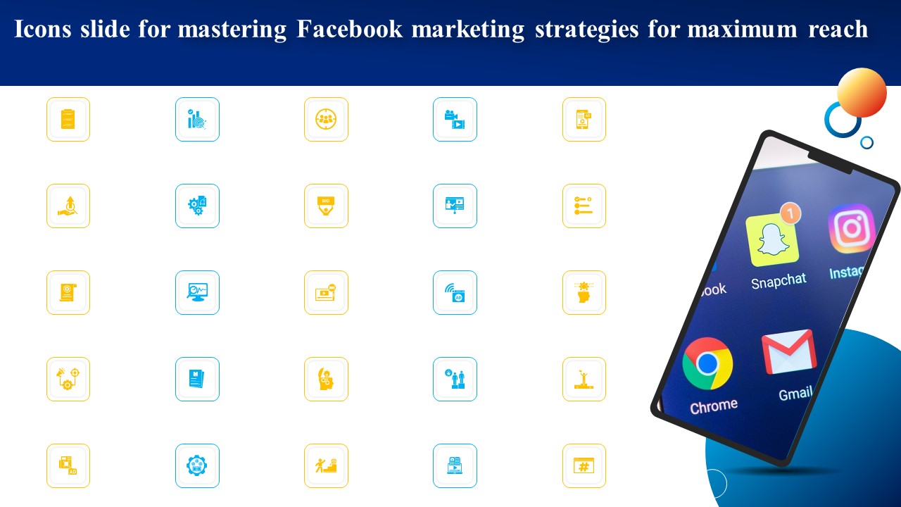 Icons Slide For Mastering Facebook Marketing Strategies For Maximum Reach Structure PDF