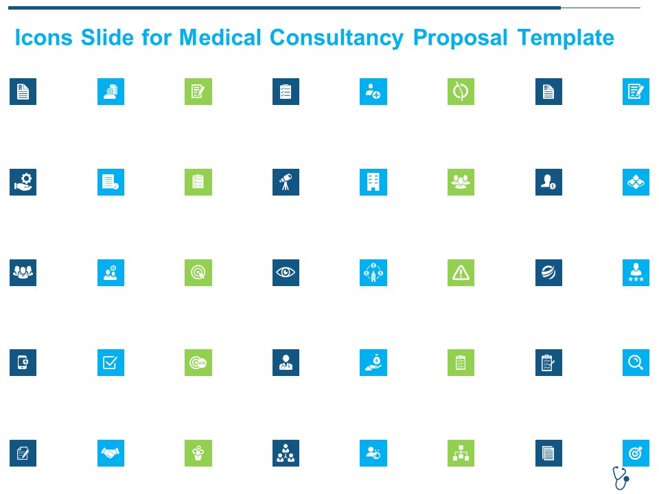 Icons Slide For Medical Consultancy Proposal Template Ppt Pictures Graphics Design PDF