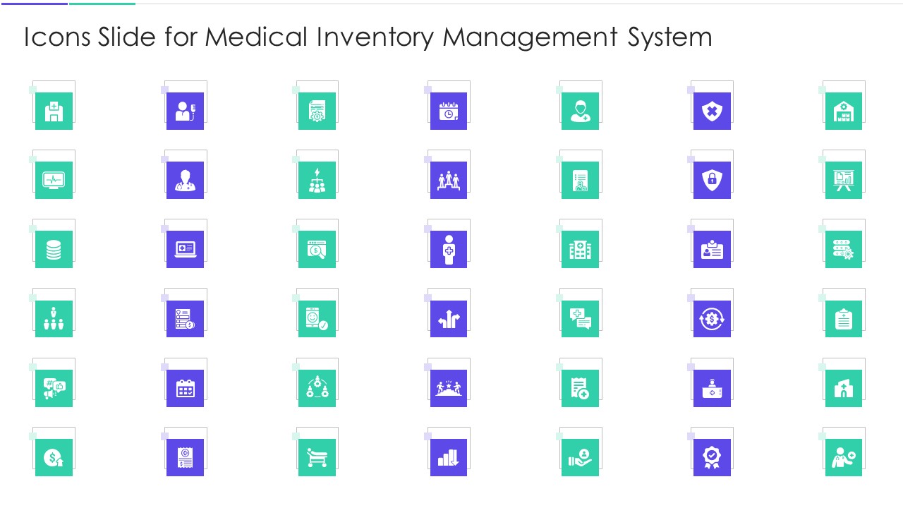 Icons Slide For Medical Inventory Management System Information PDF