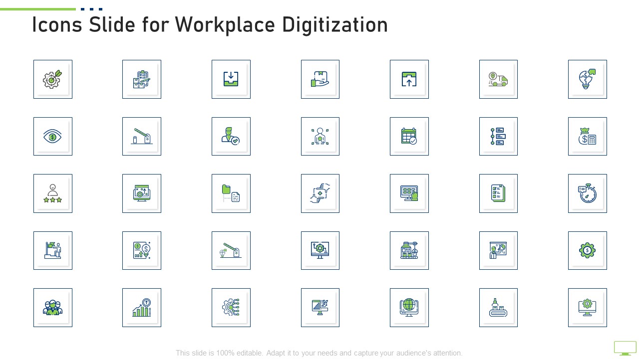 Icons Slide For Workplace Digitization Rules PDF