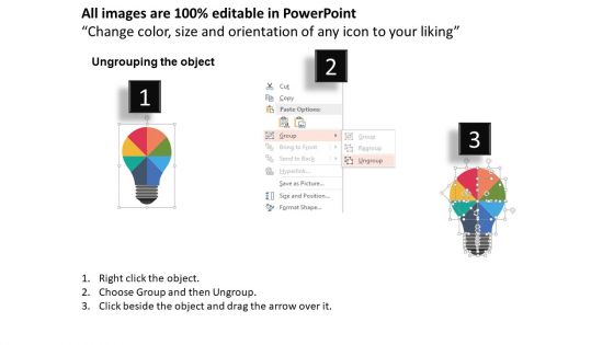 Idea Bulb With Eight Icons Powerpoint Templates