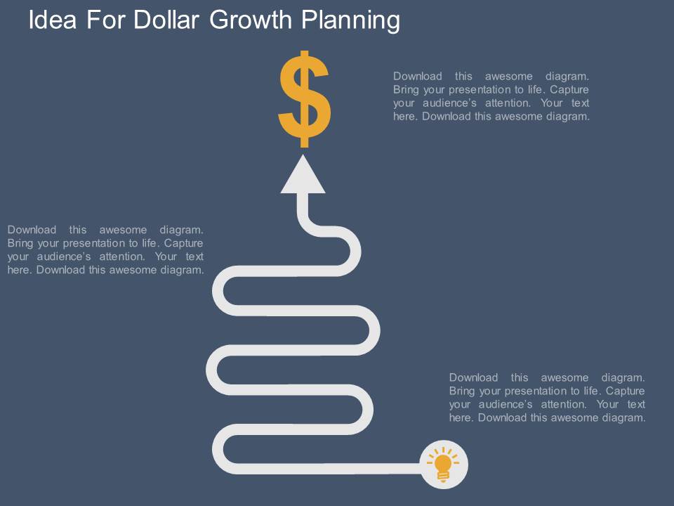 Idea For Dollar Growth Planning Powerpoint Template