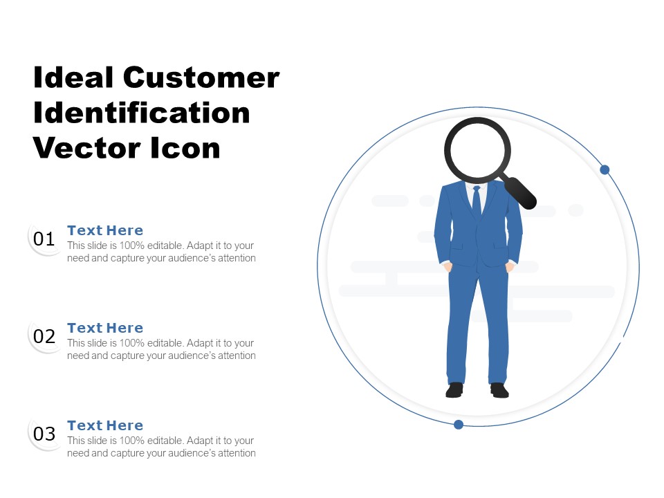 Ideal Customer Identification Vector Icon Ppt PowerPoint Presentation Infographic Template Aids PDF