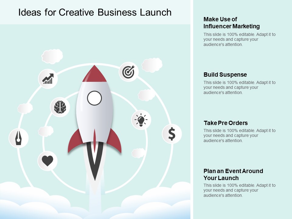 Ideas For Creative Business Launch Ppt PowerPoint Presentation Pictures Slides