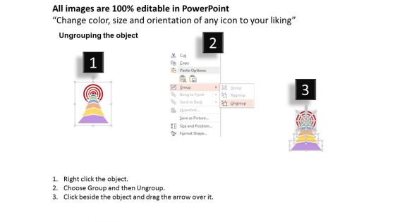 Illustration Of Arrows On Target Powerpoint Templates