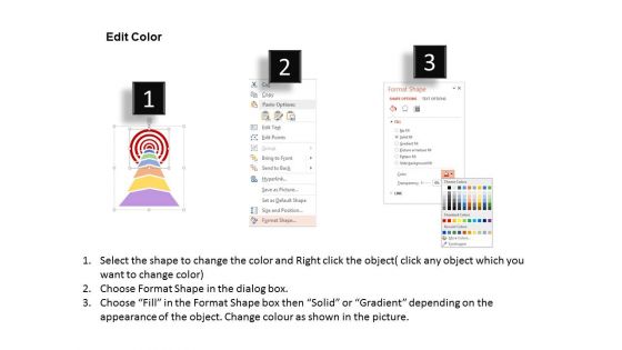 Illustration Of Arrows On Target Powerpoint Templates