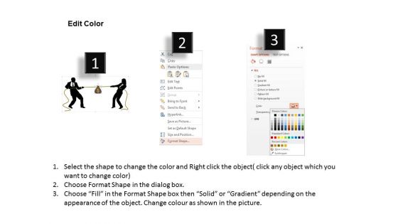 Illustration Of Business Competition Powerpoint Template