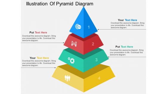 Illustration Of Pyramid Diagram Powerpoint Template