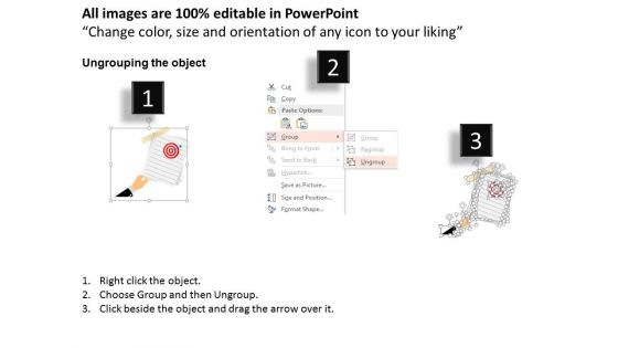 Illustration Of Sales Target Report Powerpoint Template