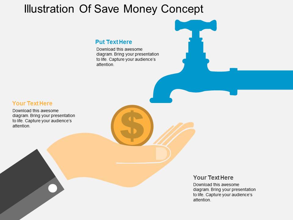 Illustration Of Save Money Concept Powerpoint Templates