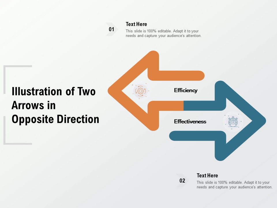Illustration Of Two Arrows In Opposite Direction Ppt PowerPoint Presentation Inspiration Graphics Pictures